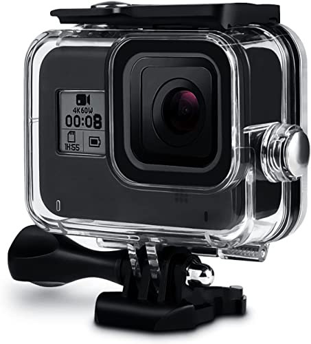 Kuptone Custodia impermeabile per GoPro Hero 8 Nero, 60 M/196 FT Subacquea Custodia protettiva subacquea Shell con sgancio rapido Mount Accessori per Go Pro Hero8