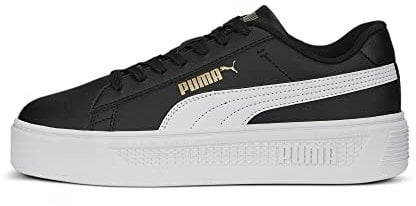 PUMA Smash Platform V3, Scarpe da Ginnastica Donna, Black White Gold, 40 EU