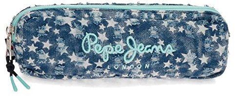 Pepe Jeans Denim Star Federmäppchen, blau, Talla Unica, etui