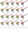 UNICRAFTALE 50 Sets Regenbogen Edelstahl Ohrstecker Stift 0.6 mm Kugel Ohrstecker Mit Kunststoff Ohrmuttern Hypoallergene Ohrringe Ohrstecker zum Basteln Für Die DIY Schmuckherstellung, Loch 1.5 mm