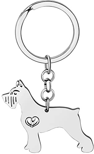 LONYOO Edelstahl niedlichen Hund Schlüsselanhänger Haustiere Hund Geschenke für Hundeliebhaber Frauen Mädchen Welpe Ringe Auto Schlüssel Geldbörse Charms