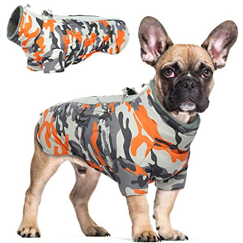 Hjyokuso Wasserdichter Hundemantel Winter Warme Jacke, Hundejacken für kleine Mittel Große Hunde, Hundepullover, Winddichte Wintermantel Hund mit Reflektierender Streifen und Reißverschluss XS