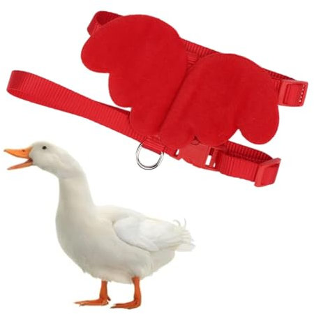 Entengeschirr, Kleintier Gehgeschirr Verstellbares Hühnergeschirr Hühnerweste Atmungsaktives Nylon Outdoor Training Zugseil Traktionsseil Brustgurt Wandergeschirr Leine für Ente Huhn und Gans