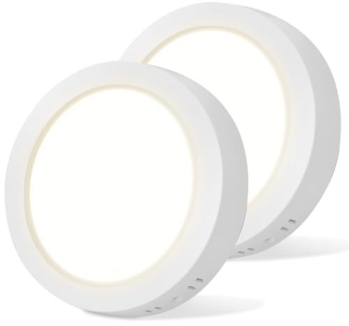 Aigostar LED Deckenleuchte 12W Deckenlampe, 4000K Neutralweiß 1350lm Lampe Badezimmer ideal für Badezimmer Balkon Flur Küche Wohnzimmer, Badezimmer lampe Ø17.4cm,2 PCS