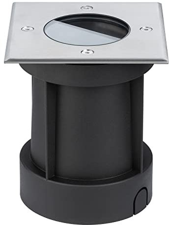 LEDANDO Schwenkbarer Bodeneinbaustrahler für GU10 Leuchtmittel - Silber - Eckig - ohne Leuchtmittel