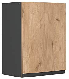 Vicco Hängeschrank R-Line, hängender Küchenschrank, Goldkraft Eiche/Anthrazit, 45 cm J-Shape