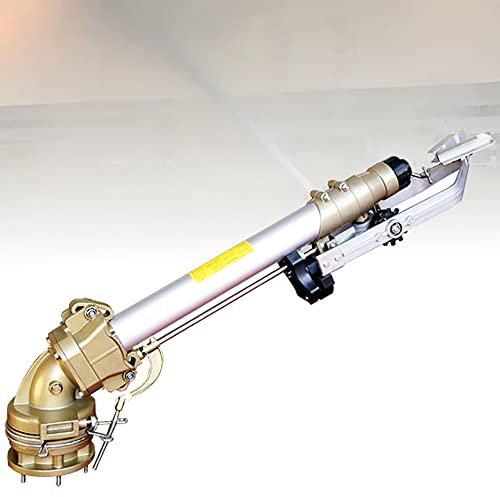 Metal Impulse Sprinkler,Impulse Garden Sprinkler, 360 Degree Rotary Irrigation Sprayer Sprinkler, Heavy Duty Pulsating Sprinkler, 16°-46° Elevation Angle Adjustment, 48-78m Water Range, For Garden, L