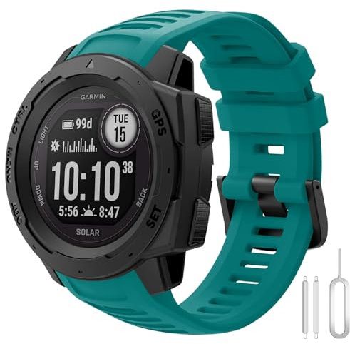 BOJYS Bracelet Instinct 2, 22mm Silicone Bracelet Remplacement Souple Sport Bracelets pour Instinct 2 Solar, INstinct, INstinct Tactical, INStinct Tide, INStinct Esports, INSTinct Solar