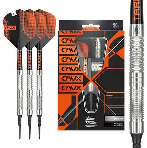 Target Darts Crux 10 18G 90% Wolfram Soft Tip Dart Satz