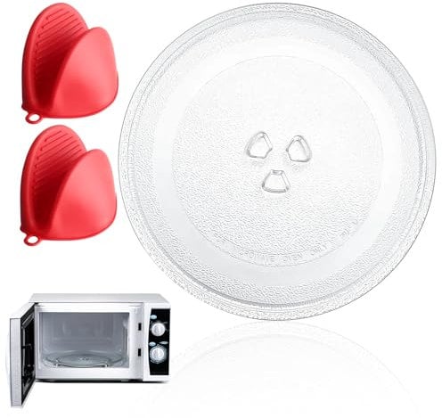 VFANDV Plateau Micro Onde, 24.5cm Plateau Tournant en Verre Assiette Micro Onde Plateau Micro onde Universel Plateau Micro Onde