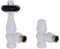 Warmehaus Chelsea Traditional Angled TRV Thermostatic Radiator Valves White