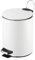 DAMDAM GO Papelera Baño Con Tapa de Metal 3L - Cubo de Basura Para Cocina, Habitación, Baño (Blanco)