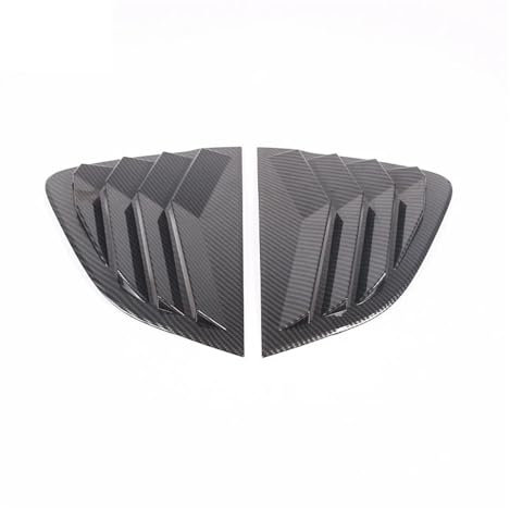 GNUFOPI Kompatibel mit Mazda MX-5 2016–2023, dreieckige Jalousien for die Heckscheibe, Lamellenabdeckung, Schutzaufkleber, ABS-Rollladen (Hardtop-Version)(Carbon Fiber)