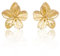GAUEIOUR Gold Big Flower Earrings Vintage Boho Stud Five-Petal Flower Earring Drop Dangle Alloy for Woman Wedding Party Hypoallergenic Jewelry