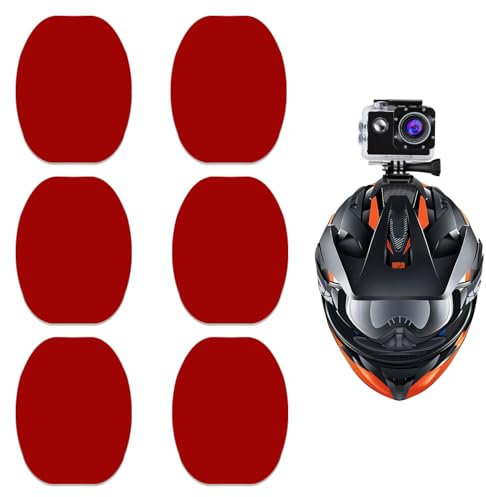Nuqin 6PCS Nextbase Dash Cam Sticky Pads, Double Sided Adhesive Mounts for Action Cameras & Dashcams (Red)