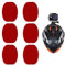 Nuqin 6PCS Nextbase Dash Cam Sticky Pads, Double Sided Adhesive Mounts for Action Cameras & Dashcams (Red)
