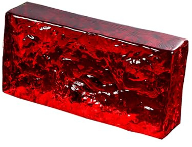 COYOUCO Les Carreaux muraux en Verre Cristal coloré 200×100×50mm conviennent aux dosserets de Salle de Bain et de Cuisine, aux Accents,Rouge