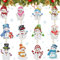 Schneemann Diamond Painting kinder Set 12 Stück, Bastelset Weihnachten Deko, Diamond-Painting Weihnachtsanhänger ,Diamant Painting Schlüsselanhänger für Weihn (Schneemann Weihnachtsanhänger)