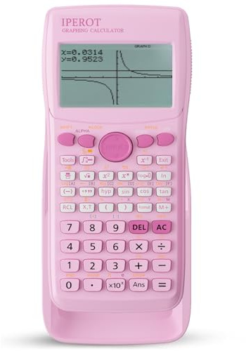 Scientific Calculators with Graphing Calculator, IPEROT Pink Scientific Calculators 10 Modes/ 4 Graphing Functions, Desktop Math Calculator Ideal for School Supplies, Students, College, Teachers