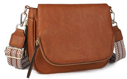Umhängetaschen für Damen, kleine Umhängetasche aus PU-Leder, mit Überschlag und mehreren Taschen.