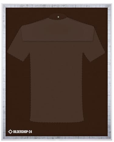 Bildershop-24 Objektrahmen Trikotrahmen VARIANTO35 80x100cm Weiß Grau Antik inkl. Bügel und Passepartout in Schokobraun