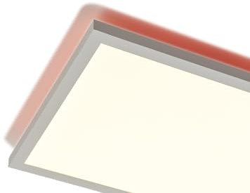 KHG LED-Deckenpanel 80 cm in weiß, mit indirekter RGB-Beleuchtung, dimmbar, Farbtemperatur CCT (Weißspektrum) 2700-6500K, 3.120 lm lm Lichtleistung, 60 W Gesamtlesitung für Wohn- und Schlafzimmer