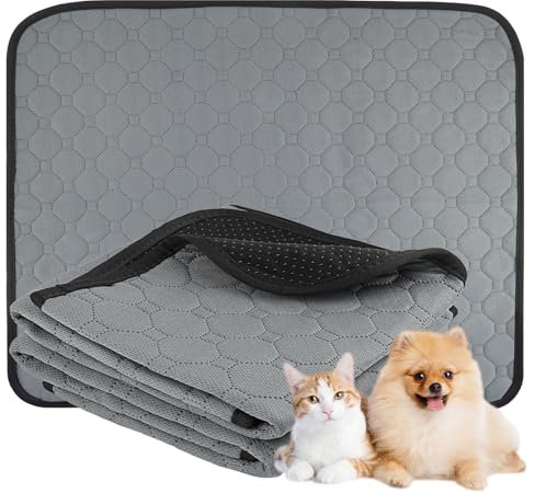 2 Stück Welpenunterlagen Waschbar, 100 × 75cm Super Saugfähig PIPI Matten für Hunde, Wiederverwendbare Hundetrainingspads, Hundedecke Wasserdicht Antirutsch, Hundematte für Boden Sofa Auto Reisen
