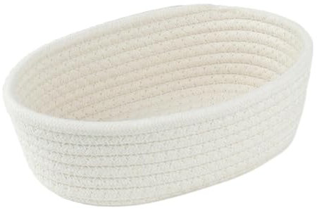 Korb aus Baumwollseil: Spielzeugkorb für Hunde, oval, Baumschule und Boxen, Körbe aus Baumwollseil | gewebter Aufbewahrungskorb für die Organisation des Wohnzimmers Toy Tomi