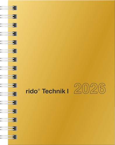 rido/idé Taschenkalender Mod. perfect/Technik I 2026 | A6, Karton, gold