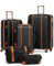 FERGÉ Kofferset Hartschale 5-teilig Milano 3 Größen Hartschalenkoffer Set + Reisetasche + Kulturbeutel - 3er Set Reise-Koffer 4 Rollen, leicht Reisen blau