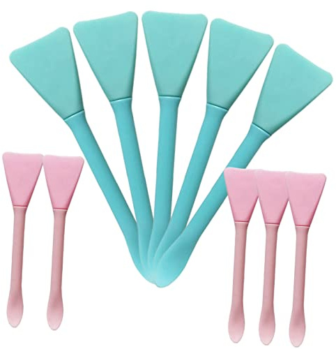 WRITWAA 10stücke Silikon-gesichtsmaskenpinsel mit Ergonomischer Form Leicht Tragbar für Gesichtspartien Wie Augen und Nase Hautfreundlich und Einfach zu Reinigen