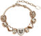 MGJ™ Women's Heart Charm Bracelet with Swarovski Crystals – Hypoallergenic Jewellery Gift in Silver, Rose Gold & Gold (Rose Gold)