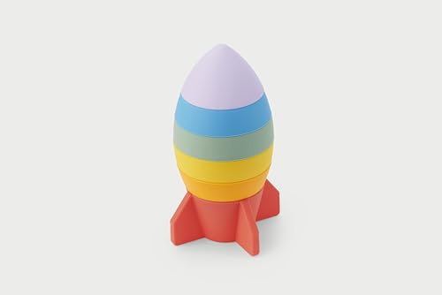 tickit Silisoft Rocket Stacker, 6 Pieces | tickit Silisoft Rocket Stacker is ideal for sensory exploration and fine motor development.