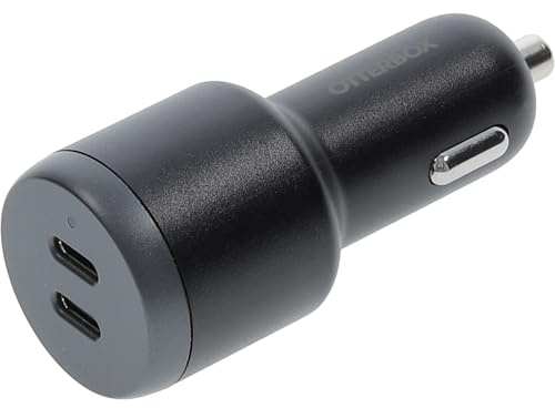 OtterBox 65W Dual USB-C Port Car Charger, Black | Ultra-Durable Rugged Car Charger for Smartphone & Tablet