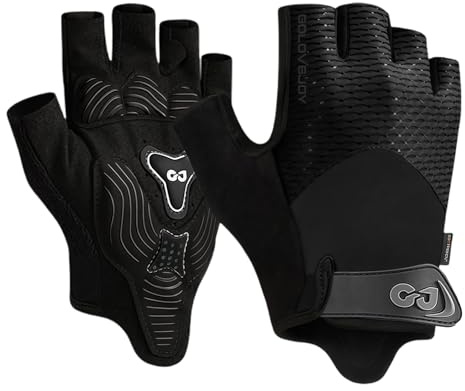Flintronic Gants de Cyclisme Demi-Doigts, Gants Velo pour Hommes et Femmes, Gant VTT, Mitaines de Cyclisme Rembourrés Sans Doigts, Antidérapant et Respirants, pour VTT, Vélo de Route, Gymnase,Crossfit