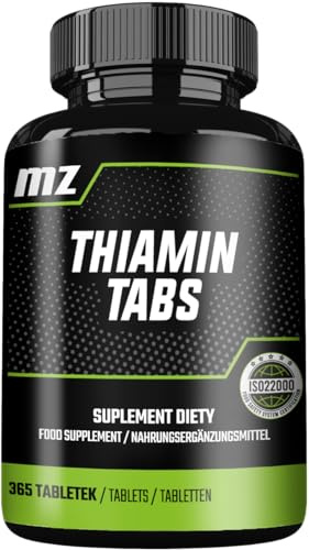 Tiamin (vitamin B1) 100 mg – HCl-tabletter 365 | 365 dagars förråd – Energiomsättning & stöd för nervsystemet – MZ