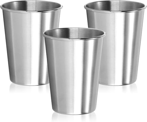 Wilhelm Sell® 3x gobelets en acier inoxydable 304 | gobelet léger 250 ml pour camping et voyage, incassable et sans BPA