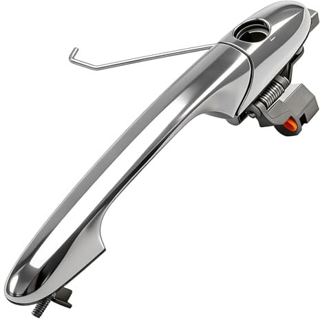 EVRBUL Chrome Outer Door Handle Right Handle Driver Side Exterior Door Handle Compatible with 2007-2016 Fiat 500 2008-2016 Abarth 500/595 / 695 Replace#: 735592012 735485872