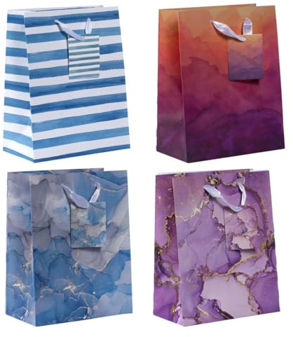 Laro Medium Geschenktüten 10-100 Stk Medium Stripes, Anzahl:20, Muster Tüten:Feuer und Eis