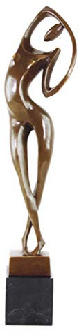 Moderne Kunst Erotik Skulptur - Erotisch Geformter Frauenakt - signiert von Milo - Akt Bronzefigur - Kunst Deko - Dekoration Figur