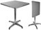 Haushalt International Aluminium Bistro Tisch, Rechteckig, Klappbar, Silber, 60 x 60 x 70 cm