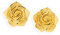 Drachenfels Kleine Rosen Ohrstecker in Echtsilber goldplattiert/Kollektion Rose of Antoine/Rosen Ohrringe aus 925 Sterlingsilber für Damen/D ROF 21/AGG