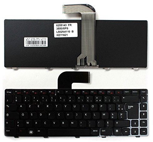 Dell Inspiron 15 N5050, Dell Inspiron M4040, Dell Inspiron M4110, Dell Inspiron M5040, Dell Inspiron M5050 Black Frame Black French Replacement Laptop Keyboard