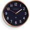 NEWGATE® Master Edwards wall clock | Mid century style clock | 30cm | Deep metal case with copper/rose gold finish | Modern retro design for kitchen, living room or office