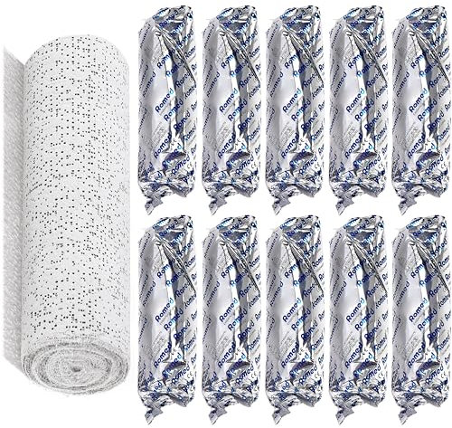 AIESI® Bende Gessate a presa rapida rotolo metri 3x15 cm (Confezione da 10 pezzi)