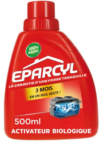Eparcyl - Entretien Fosses Septiques - Action Naturelle - 3 Mois de Tranquillité - Evite les odeurs & les engorgements - Formule Liquide - 100% minéral