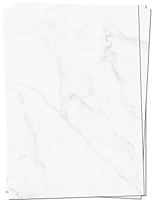 50 x PRESENTOU Briefpapier beidseitig bedruckt 120 Gramm Papier | Motivpapier Urkundenpapier Urkunde Speisekarte Liebesbrief (Marmoriert, 50 Bögen)