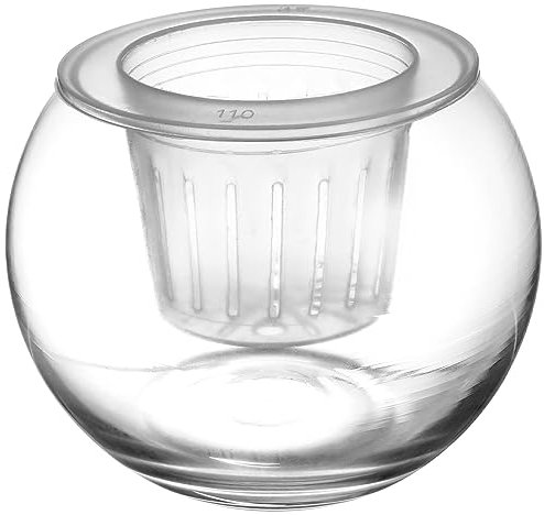 Macetas de riego automático, macetas de jardín con cristal, de cultivo hidropónico para jardín, kit de iniciación, acuario pequeño, 15 x 15 x 11 cm
