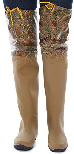 QTDZ Stivali in Gomma da Pesca in PVC/Nylon con Movimento All'aperto, Stivali da Caccia Antiscivolo Impermeabili per Uomo E Donna Taglia 36-45 Stivali da Caccia Ultra Leggeri da Pesca,Giallo,45 EU