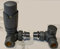 Teams Matt Anthracite Corner TRV Thermostatic Radiator Valves Angled Pair 15mm x 1/2 Valve